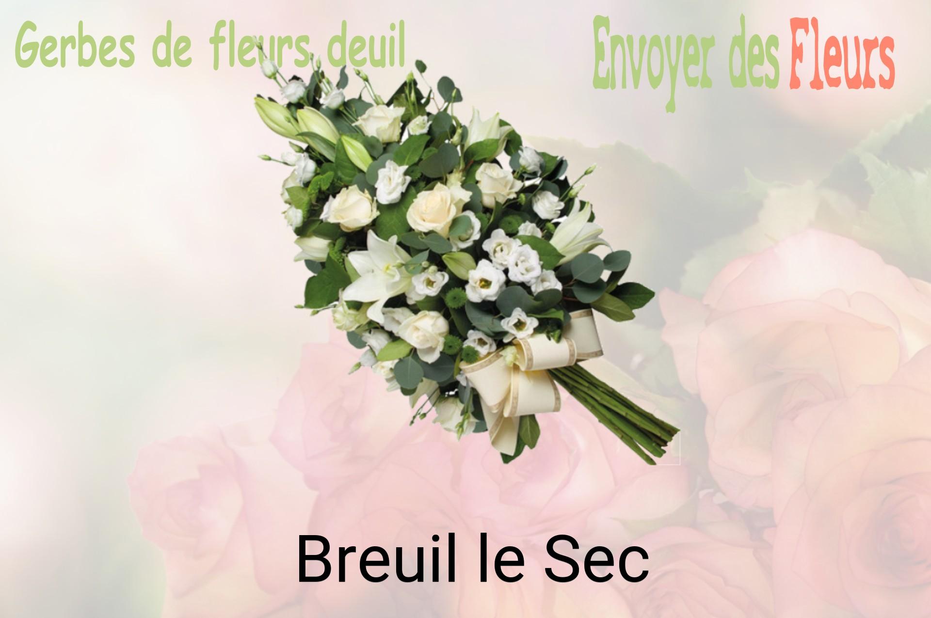 Gerbe de fleurs de deuil livrée à Breuil-le-Sec